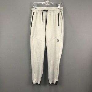 Spyder Active Joggers Women's M GRAY Drawstring Waist Logo Active Gym Running
